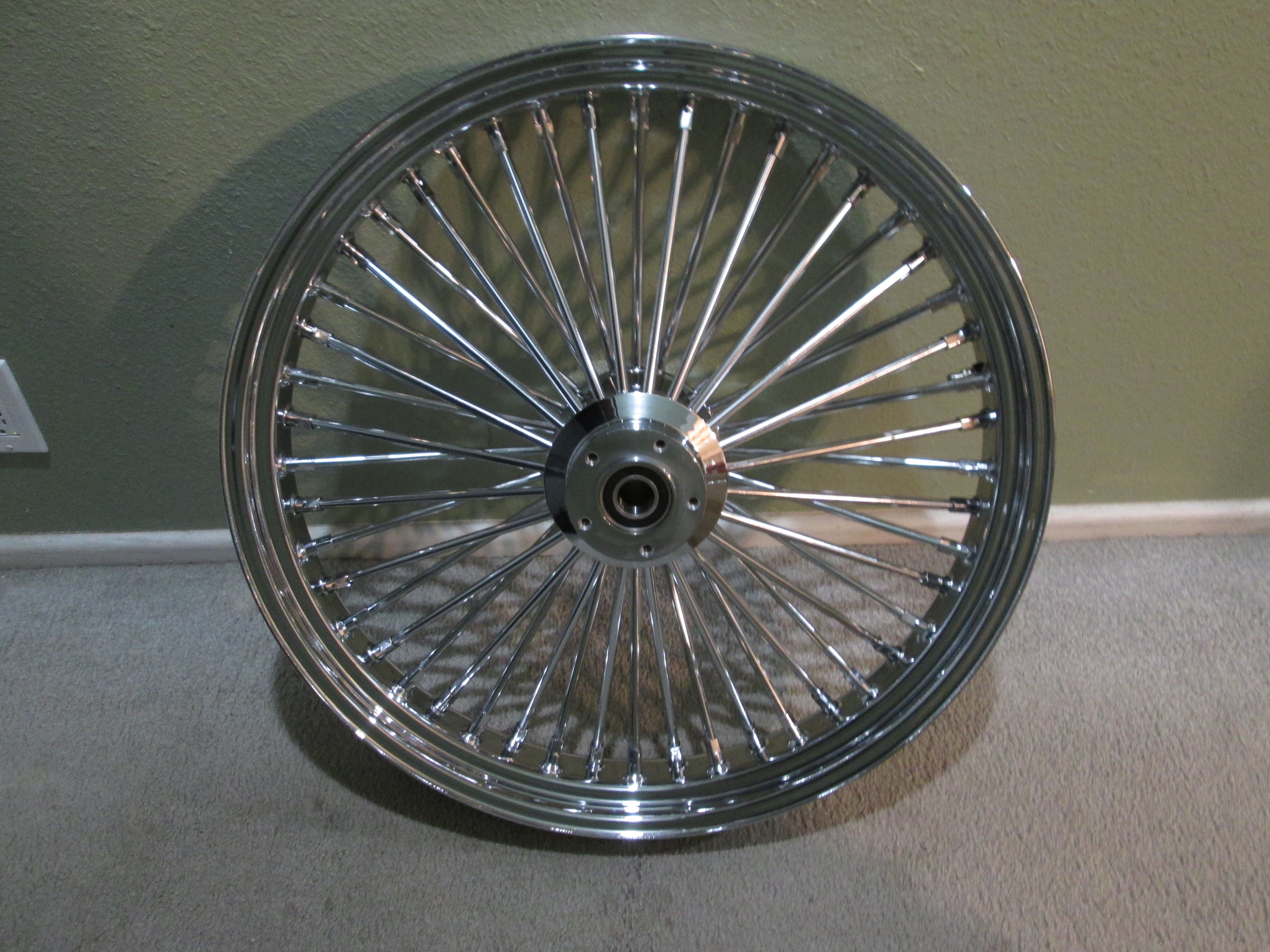Harley fat Spoke rims Chromed 21"