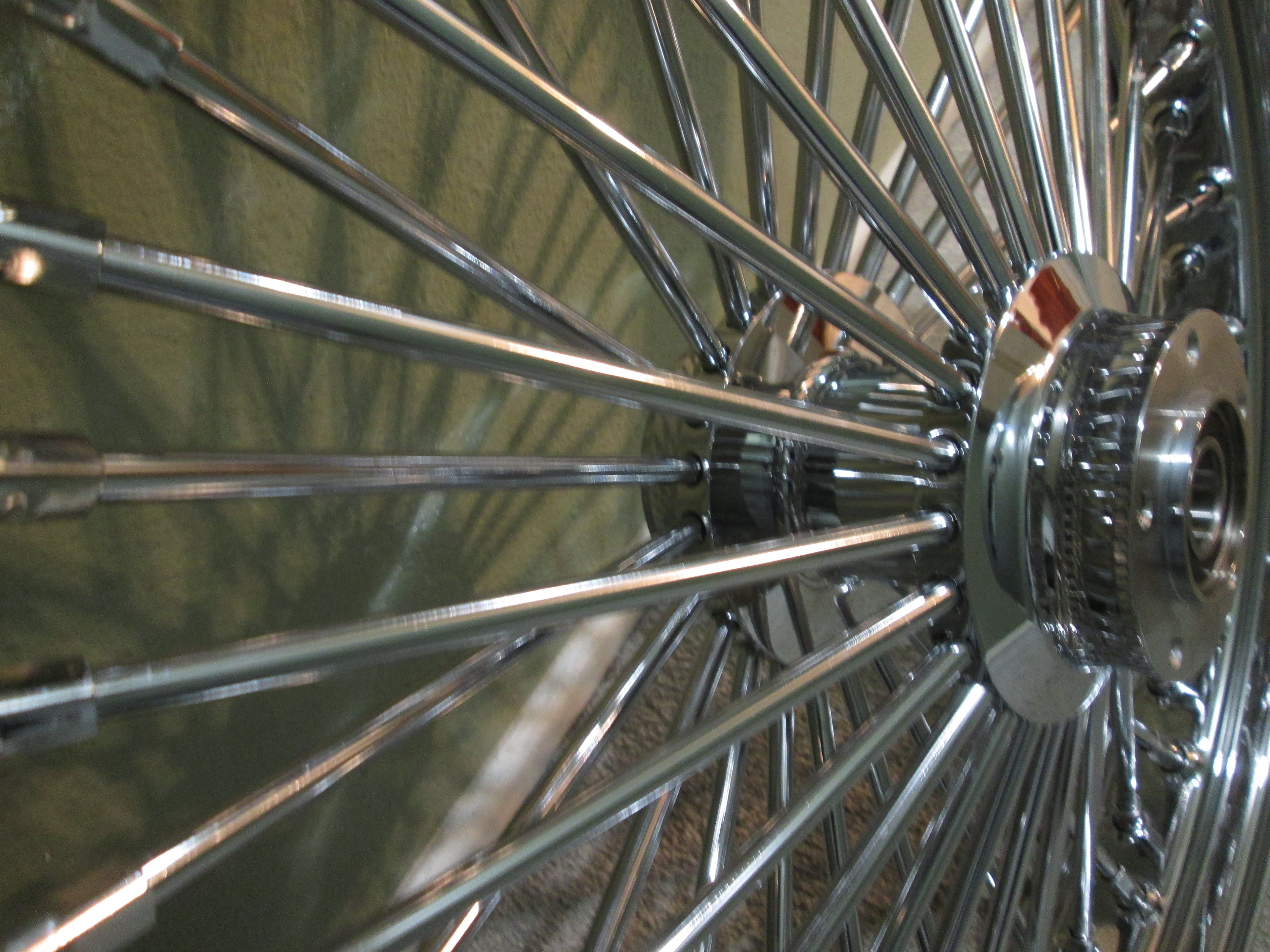 Harley fat Spoke rims Chromed 21"