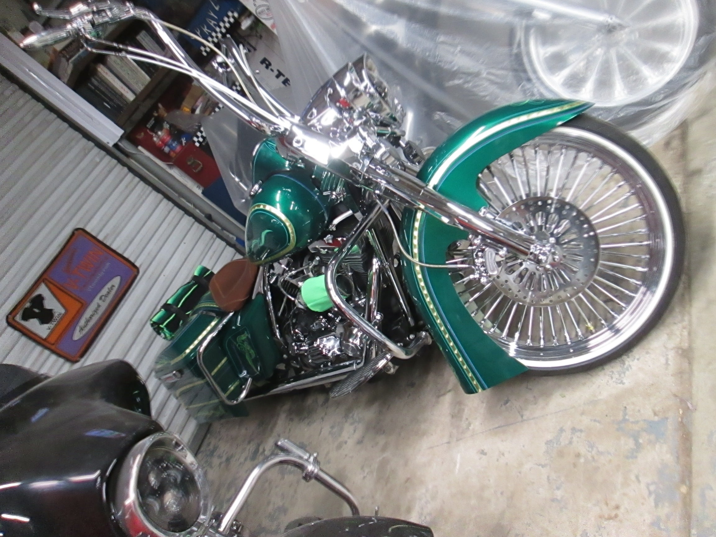 Harley fat Spoke rims Chromed 21"
